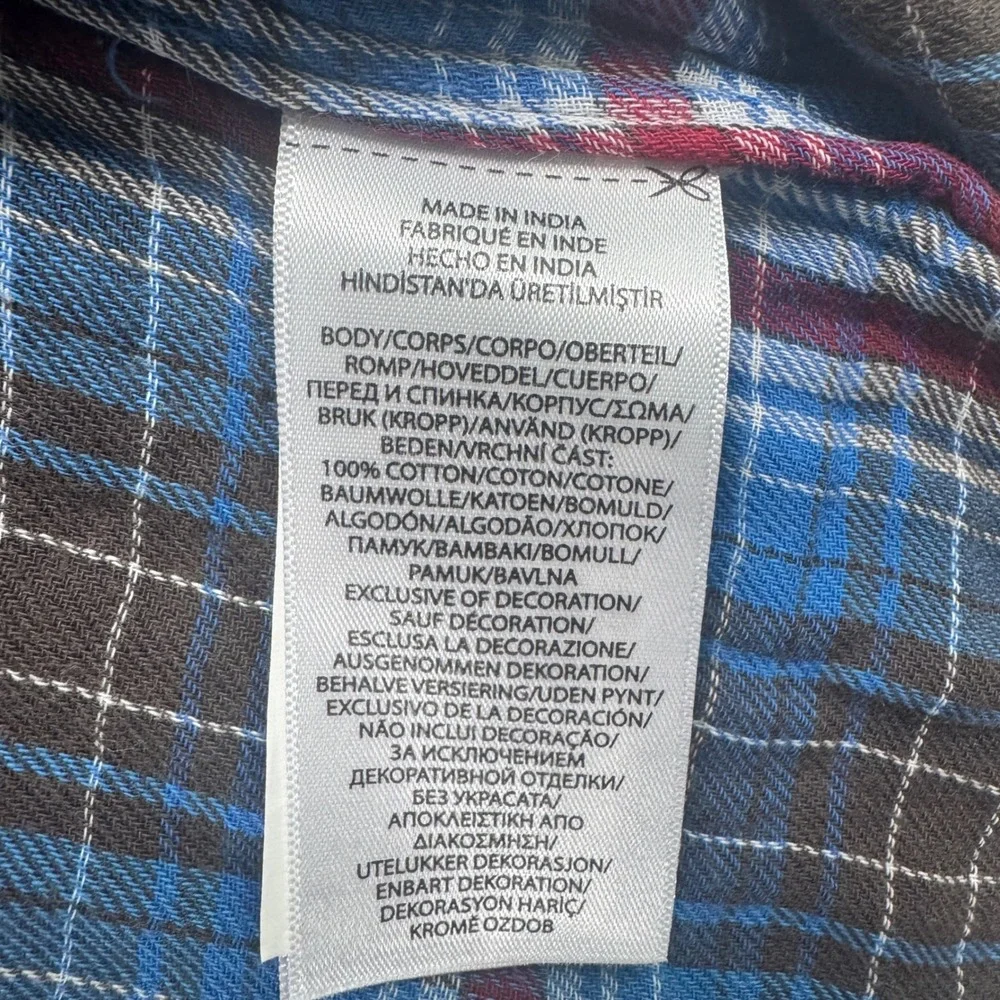 Polo Ralph Lauren Buffalo Check Flannel Shirt Mens XL Blue Plaid Classic Fit